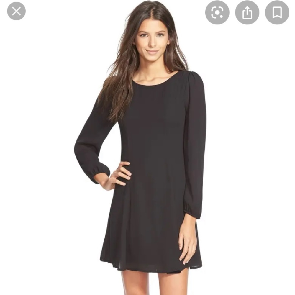 Long sleeve black Everly dress